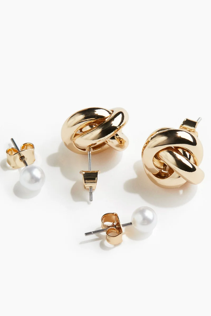 H&M 2 pairs stud earrings