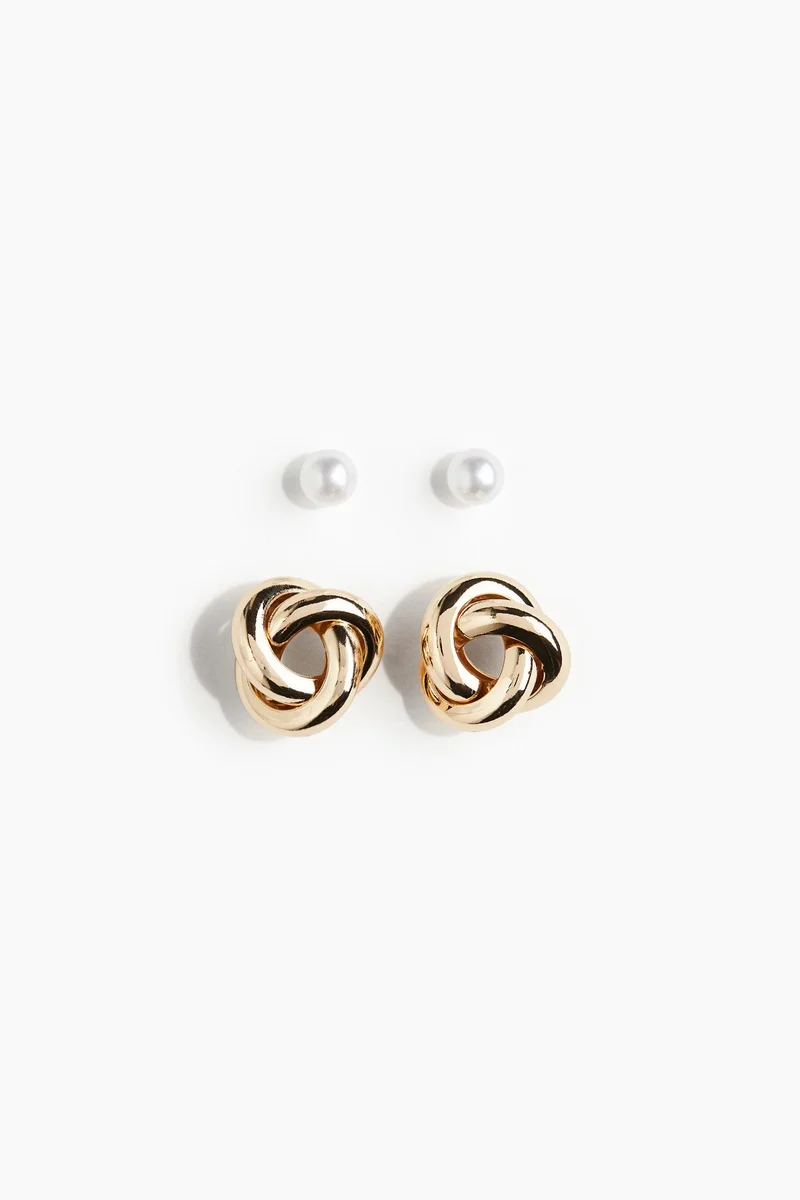 H&M 2 pairs stud earrings