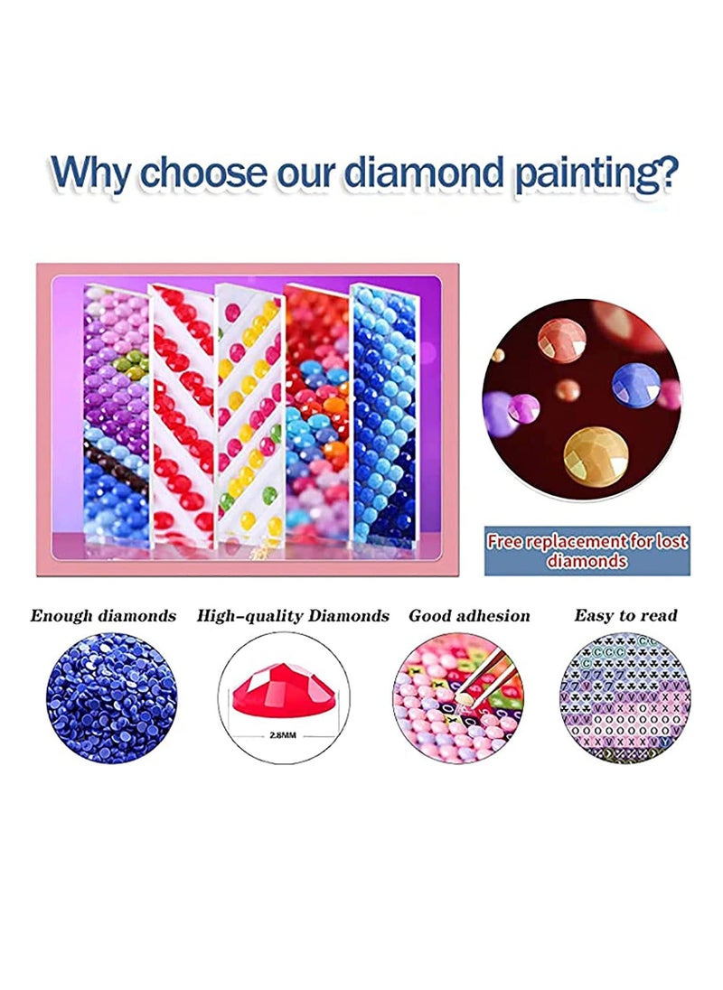 Generic - Diamond Painting Kits for Adults for Beginners 12x16inch Beauty and The Beast DIY 5D Diamond Art Kits Full Drill Diamond Dots Paintings with Diamonds Gem Arts Crafts for Home Wall Decor Gifts - Image 1