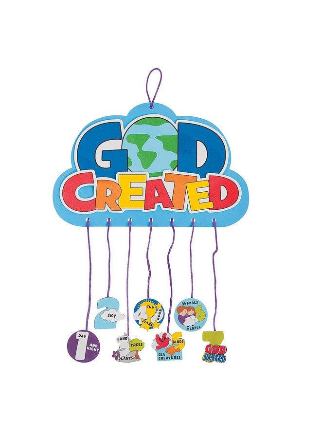 Fun Express 7 Days of Creation Mobile Craft Kit - Makes 12 - DIY Religious Crafts for Kids