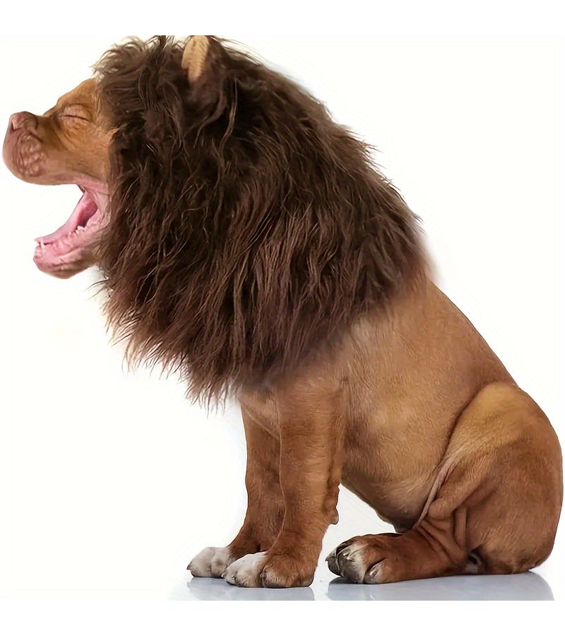 Lion Mane Dog Costume for Medium Large Breeds Dark Brown Halloween - Image 5