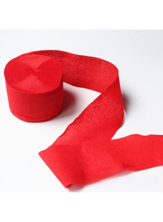 Lieyang Color Crepe Paper Roll 4.5*25 Holiday Party Wedding Party Supplies Long Pleated Paper Venue Layout - Image 1