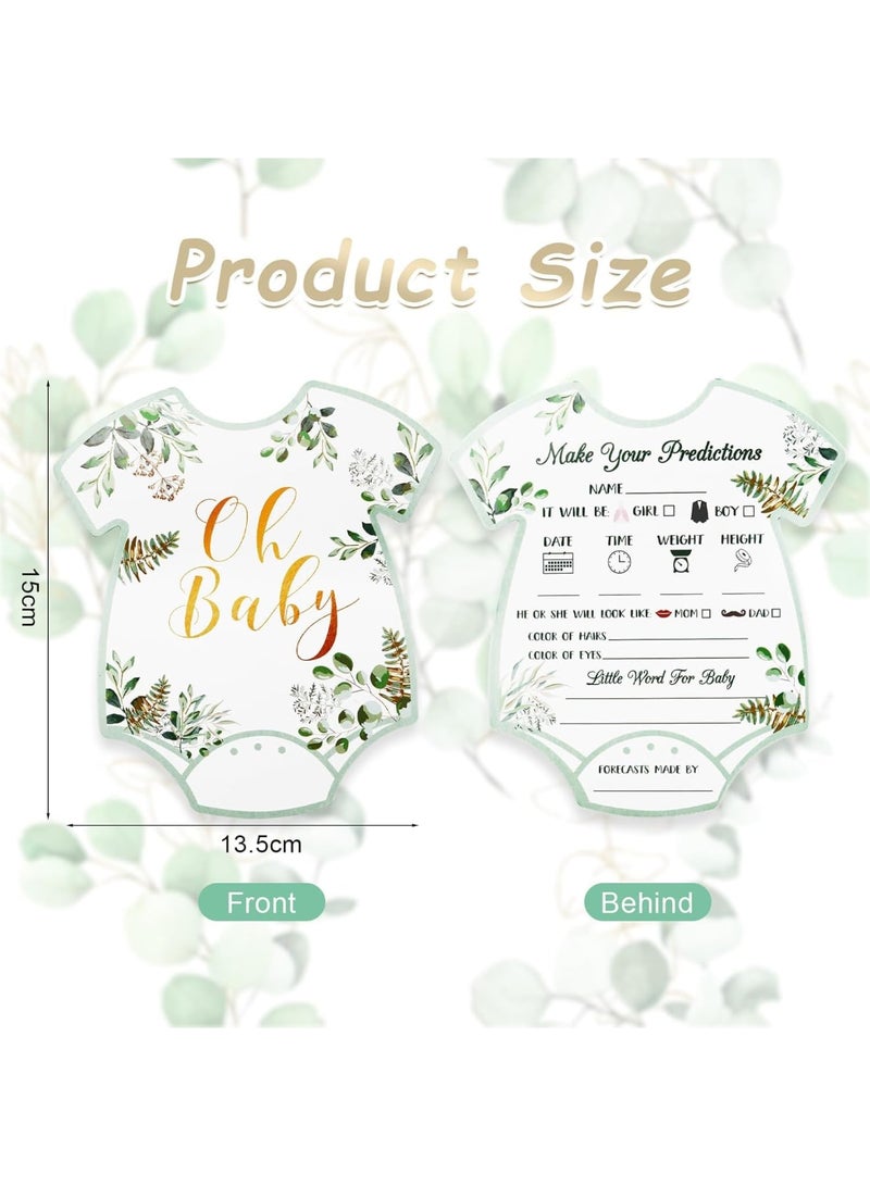 Baby Shower Game, 20 Pack Baby Prediction Cards for New Parents, VEGCOO Floral Themed Keepsake and Party Game Cards, Fun Interactive Baby Shower Gender Reveal Game Decorations - Image 2