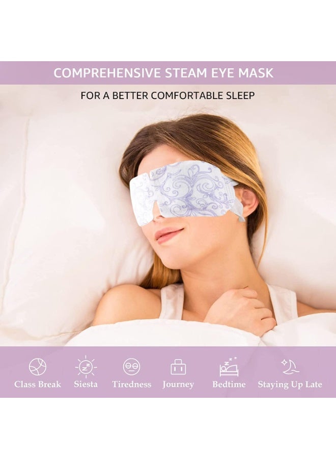 CLENEA 10 Packs Steam Eye Mask, Disposable Heated Eye Mask for Dry Eyes, Puffiness, Dark Circles, Eye Strain Relief, Warm Compress for Relaxation and Sleep, Self-Heating, Scented, Chamomile - Image 4