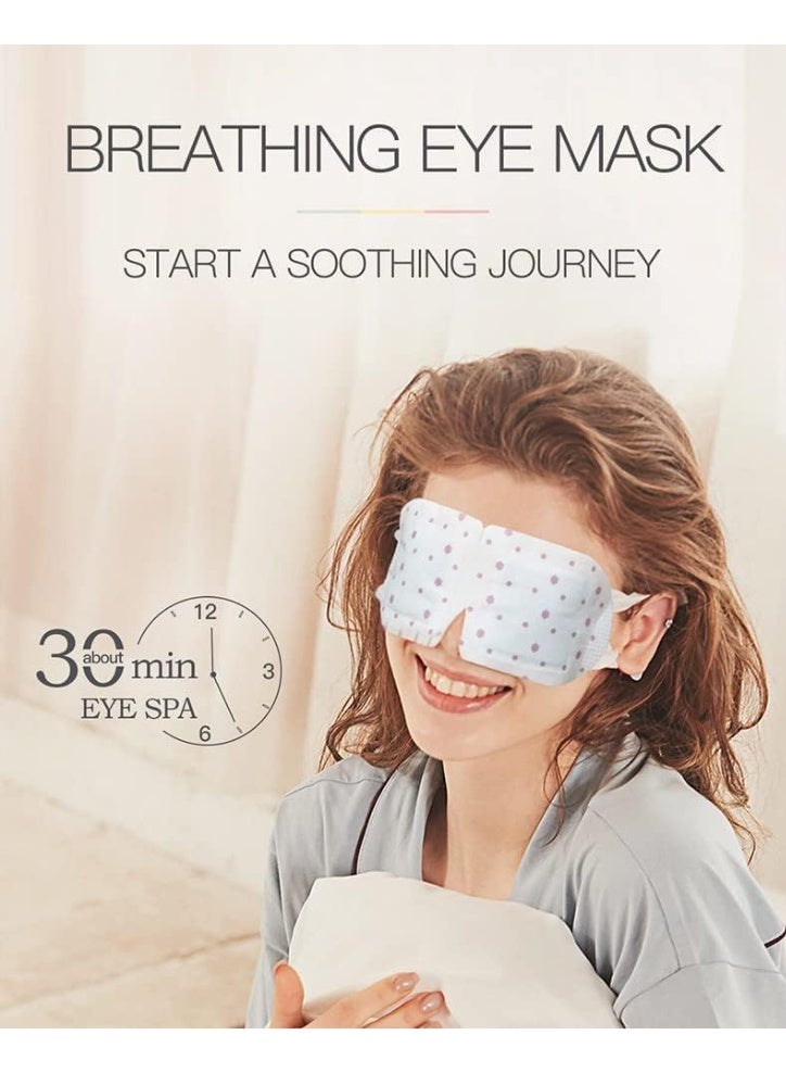 CLENEA 10 Packs Steam Eye Mask, Disposable Heated Eye Mask for Dry Eyes, Puffiness, Dark Circles, Eye Strain Relief, Warm Compress for Relaxation and Sleep, Self-Heating, Scented, Chamomile - Image 3