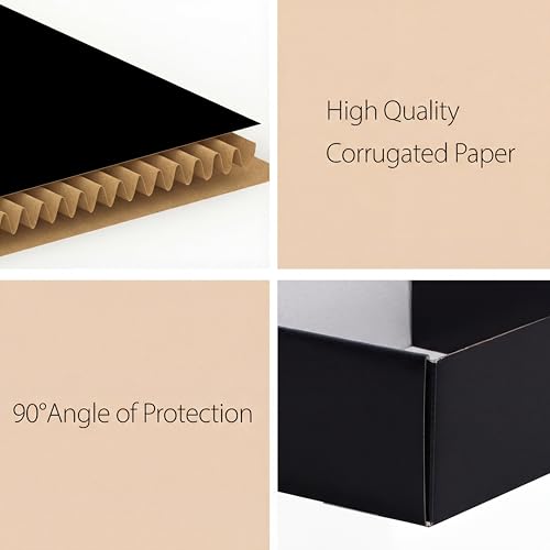 RLAVBL 12x9x4 Shipping Boxes Set of 20, Black Corrugated Cardboard Box for Packing, Mailing, Business, Gift - Image 3