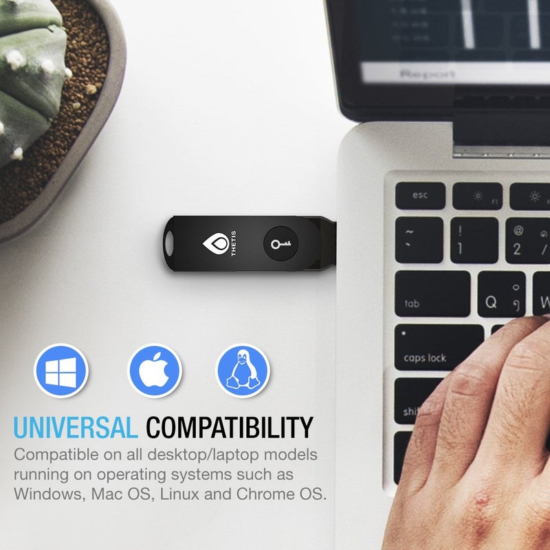 THETIS FIDO U2F Security Key, Thetis [Aluminum Folding Design] Universal Two Factor Authentication USB (Type A) for Extra Protection in Windows/Linux/Mac OS, Gmail, Facebook, Dropbox, SalesForce, GitHub - Image 5