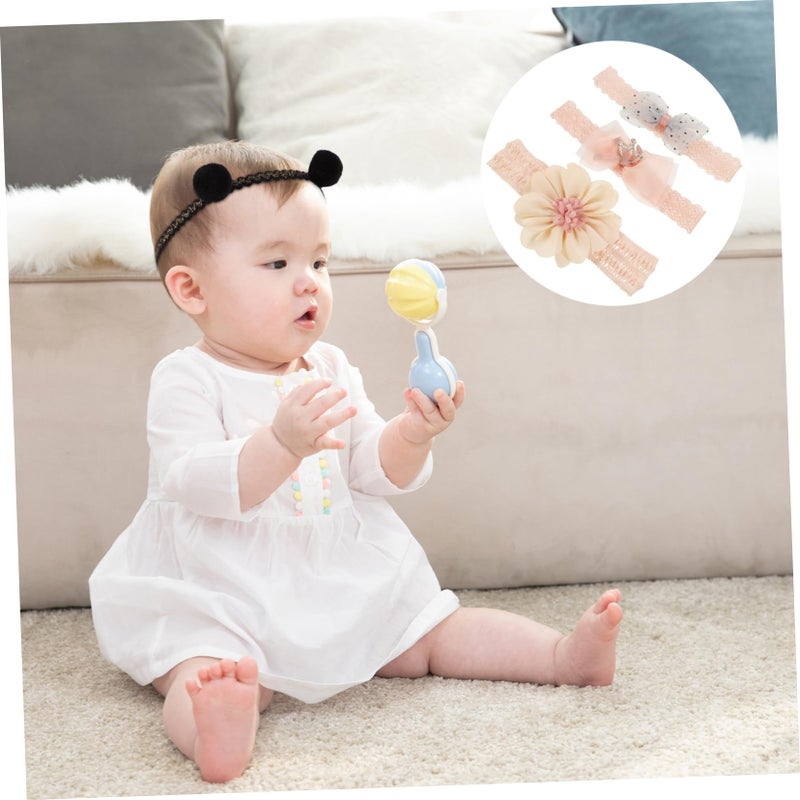 3Pcs Soft Cloth Headbands For Newborn Photography And Girls Parties Comfortable Headdress - Image 4