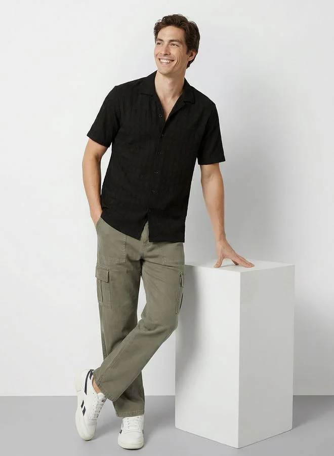 Mast & Harbour Men Self Design Casual Shirt