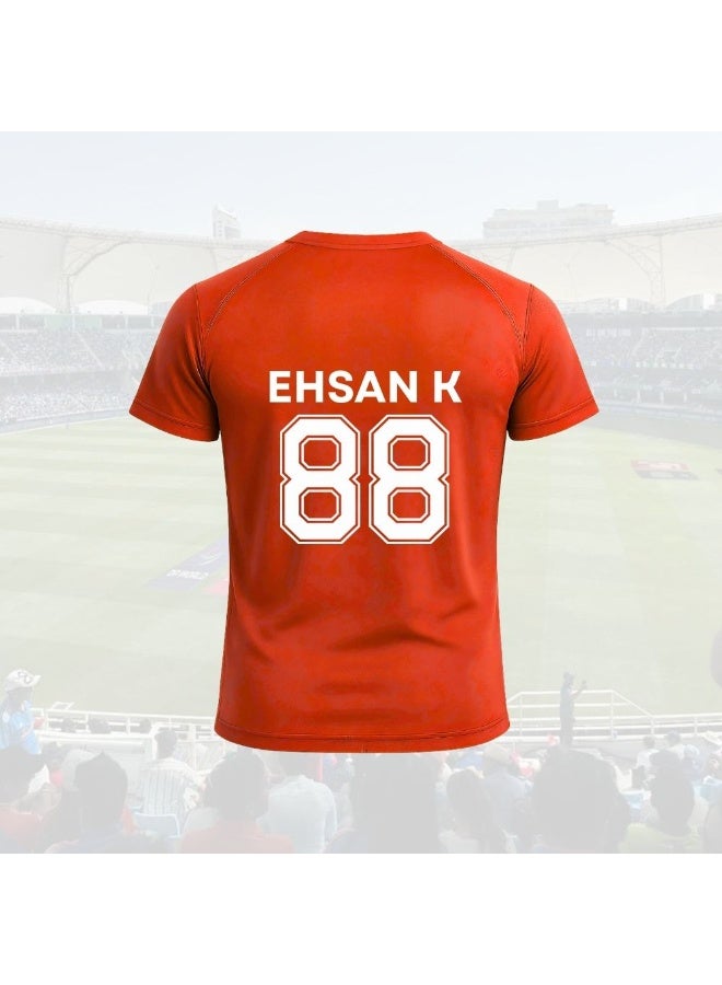 Hongkong Cricket Player Name Dry Fit T-Shirt For Mens | Half Sleeve Round Neck | Jersey For Sports,Training & Casual Wear | Lightweight Tee - Image 2