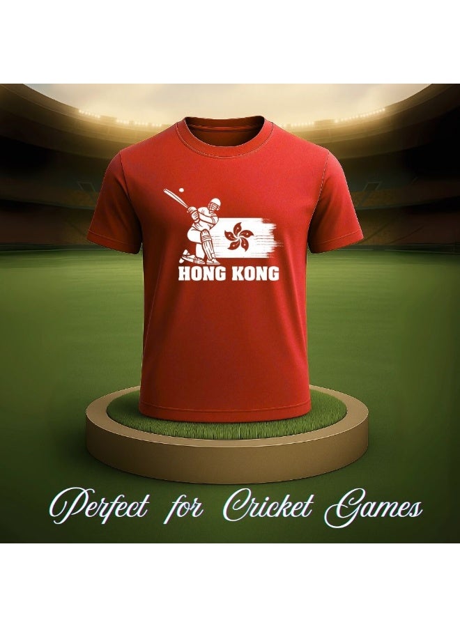 Hongkong Cricket Player Name Dry Fit T-Shirt For Mens | Half Sleeve Round Neck | Jersey For Sports,Training & Casual Wear | Lightweight Tee - Image 5