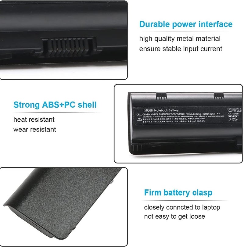 MU06 MU09 Battery Compatible for HP G6 G7 G62 G72 G4 / 2000 PC / DV6 DV7 DM4 / Compaq Presario CQ32 CQ42 CQ43 CQ56 CQ57 CQ62 CQ72 435 436[10.8V 5200mAh 6Cell] - Image 4