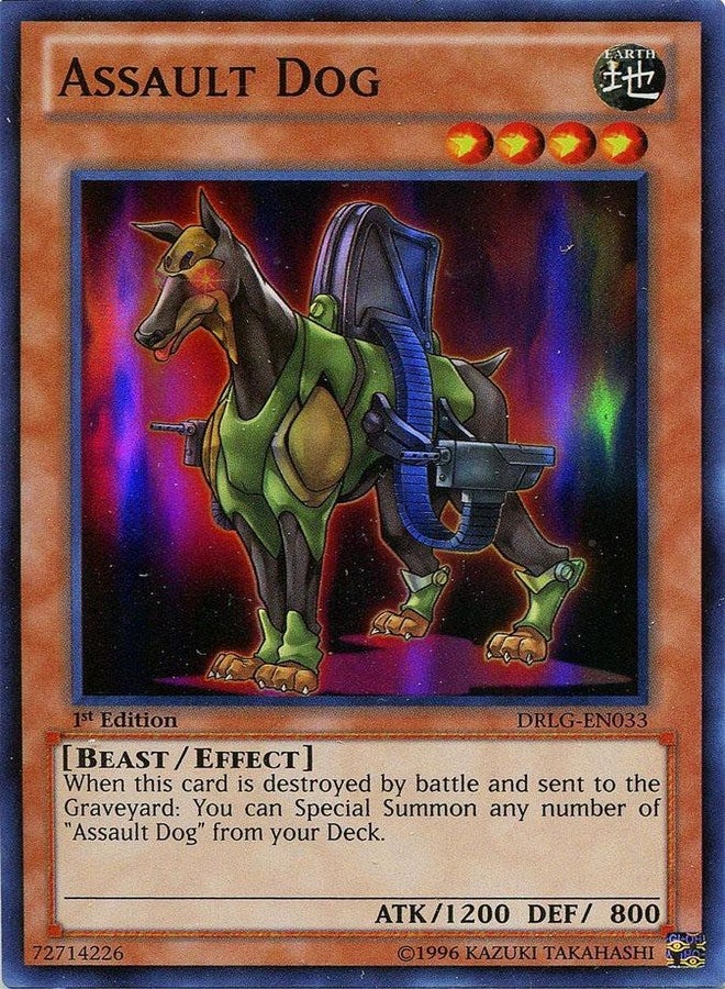 YU-GI-OH! - Assault Dog (DRLG-EN033) - Dragons of Legend - 1st Edition - Super Rare