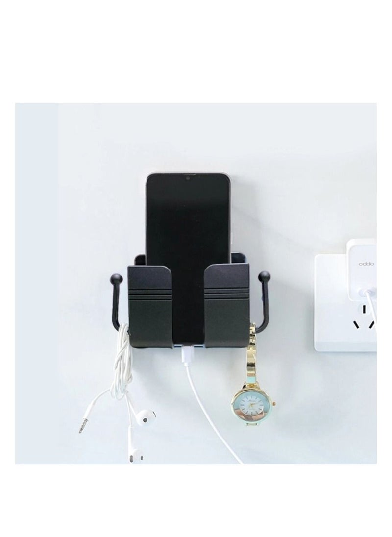 DIGI CORE - 5 Pcs Wall Mount Phone Holder Phone Stand With Data Cable Receiving Hole Multi Purpose Phone Charging Dock with Adhesive Phone Holder For Shower Charging Compatible With iPhone And Android Multicolor - Image 1
