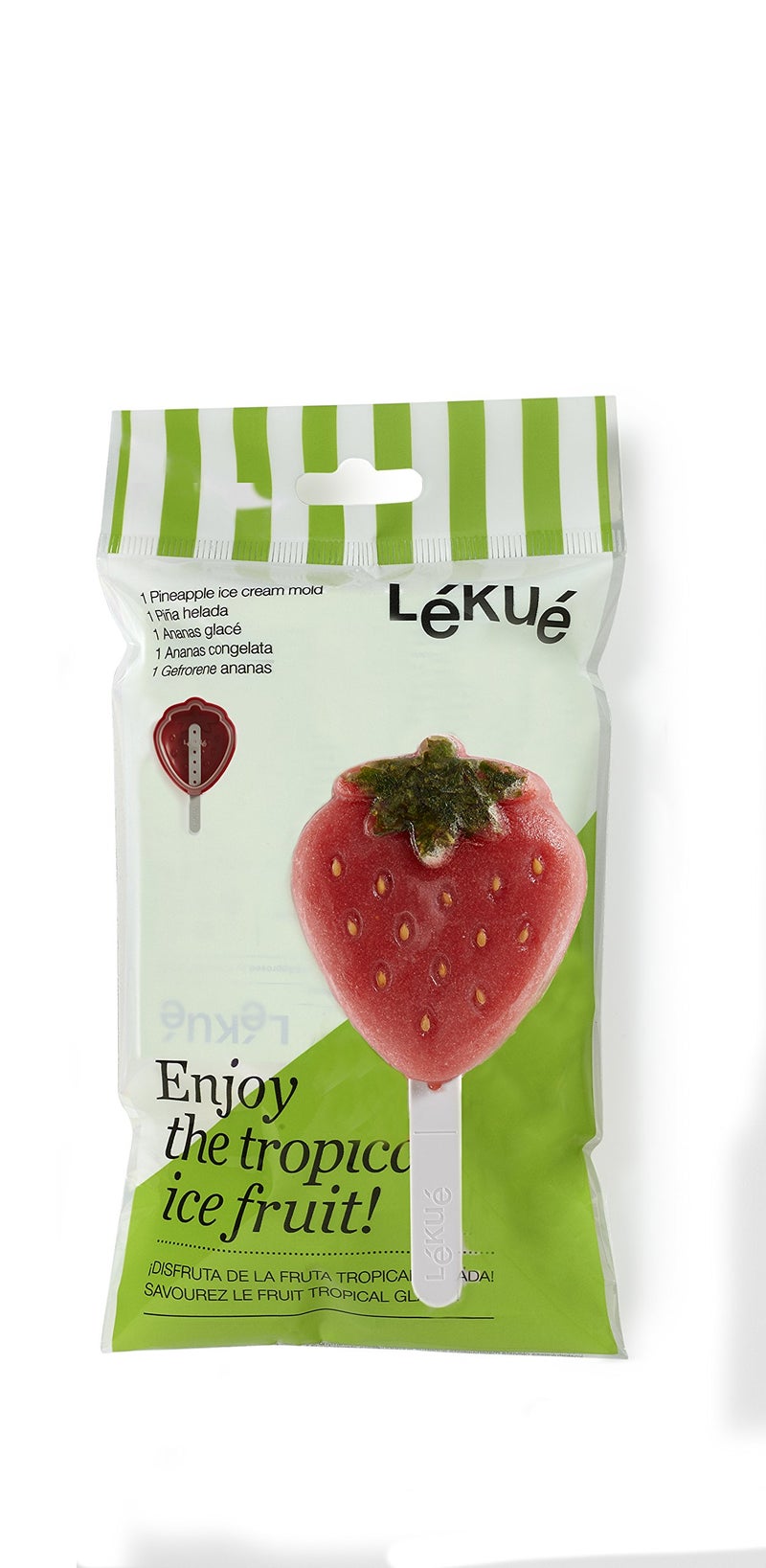 Lekue 3400265R14U150 Strawberry Ice-cream Mold, Red - Image 2