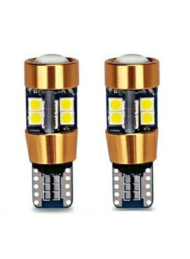 2 x LED WHITE BULBS SIDELIGHT T10 W5W 501 - Canbus Error Free - PROJECTOR LENS - 19 SMD 3030 - Image 1
