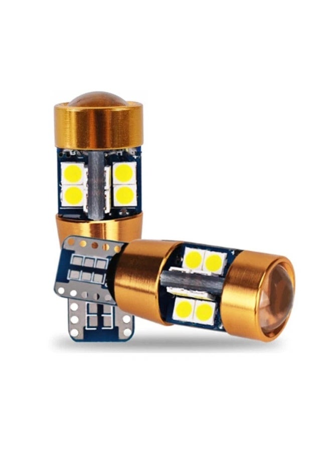 2 x LED WHITE BULBS SIDELIGHT T10 W5W 501 - Canbus Error Free - PROJECTOR LENS - 19 SMD 3030 - Image 2