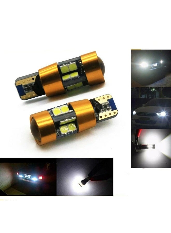 2 x LED WHITE BULBS SIDELIGHT T10 W5W 501 - Canbus Error Free - PROJECTOR LENS - 19 SMD 3030 - Image 3