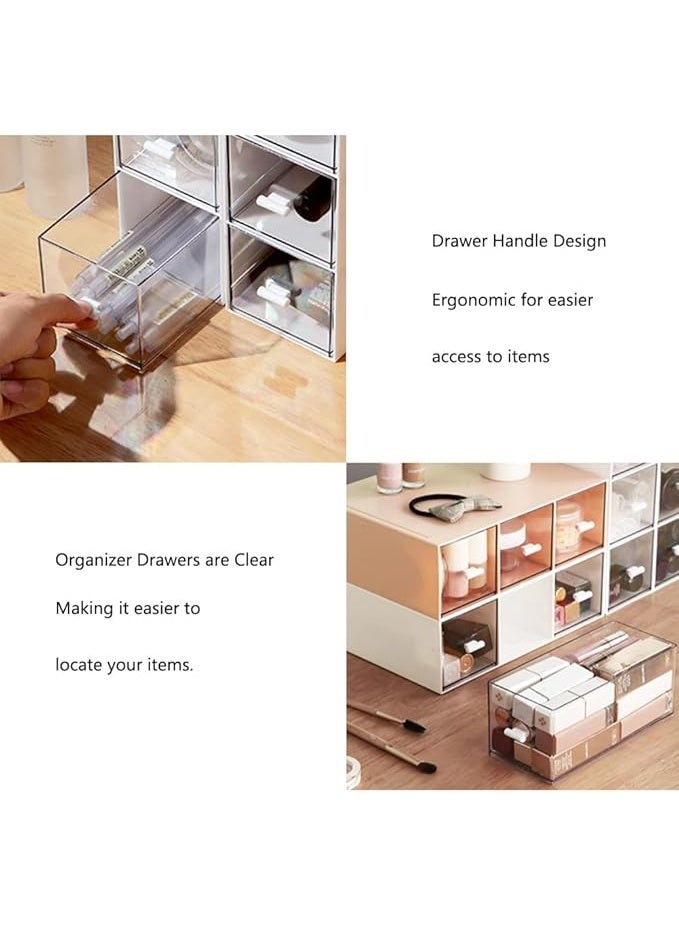 DUNISO Desktop Organizer，Desk Organizer with 3 Drawers，Tea Storage Boxes，Stackable，Sturdy and Durable，Storage for Coffee, Tea, Sugar Packets - Image 3