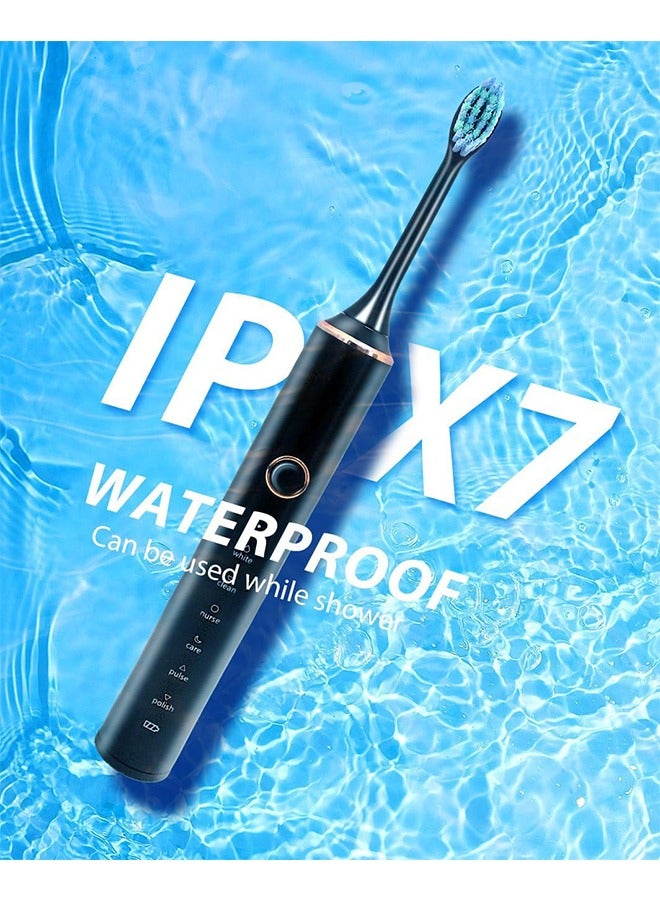 general Sonic Electric Toothbrushes for Adults, 8 Brush Heads Electric Toothbrush with 37000 VPM Deep Clean 6 Modes 18 Gear, Rechargeable Toothbrushes Fast Charge 4 Hours Last 50 Days - Image 5