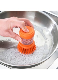 erorex Dish-washing brush with dispenser, bright orange  - Image 2