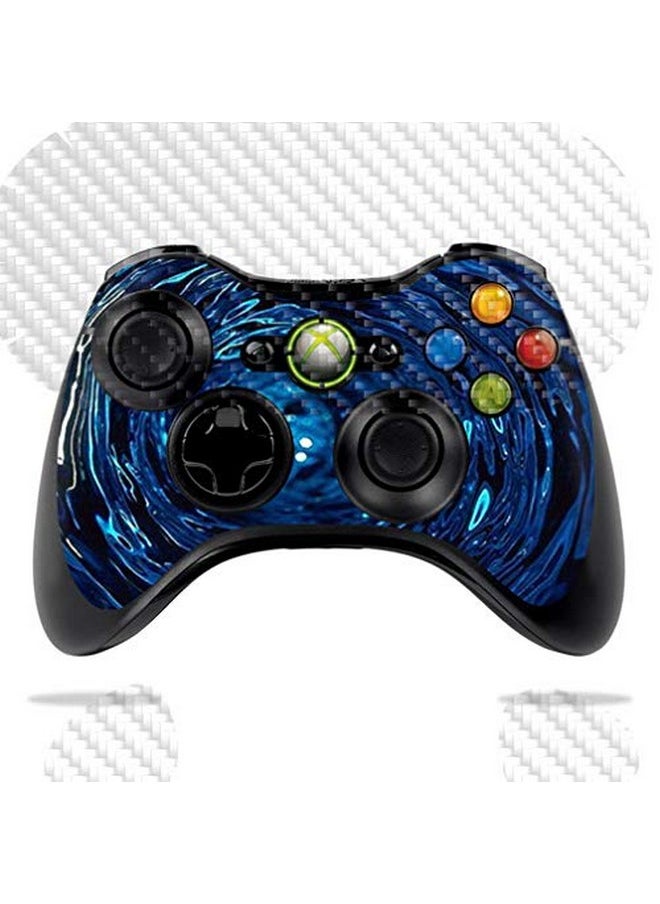 MIGHTY SKINS - Mightyskins Carbon Fiber Skin For Microsoft Xbox 360 Controller Blue Vortex | Protective, Durable Textured Carbon Fiber Finish | Easy To Apply, Remove, And Change Styles | Made In The Usa - Image 1