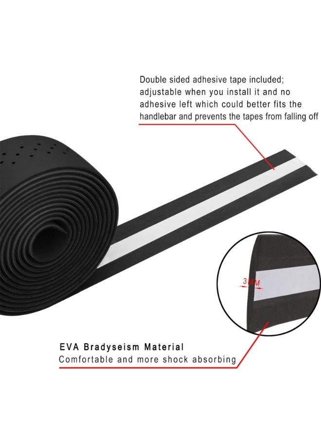 LAMAY 2 PCS Bike Handlebar Tape EVA Black - Enhance Your Bike Grip with These Bicycle Handle Bar Tape - Wrap Your Bike for An Awesome Comfortable Ride - Image 2
