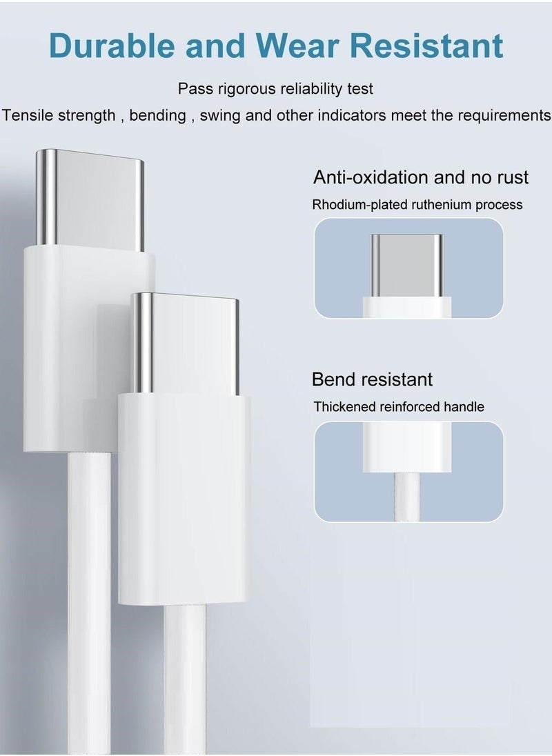 Coconut - iPhone 15 Pro Max Charger With USB C Port 35 Watt with 1M iPhone Fast Charging Cord Type C to C for iPhone 15 Pro max/15 Pro/15 plus/15, Samsung S24 and all USB C mobiles / Tabs - Image 1