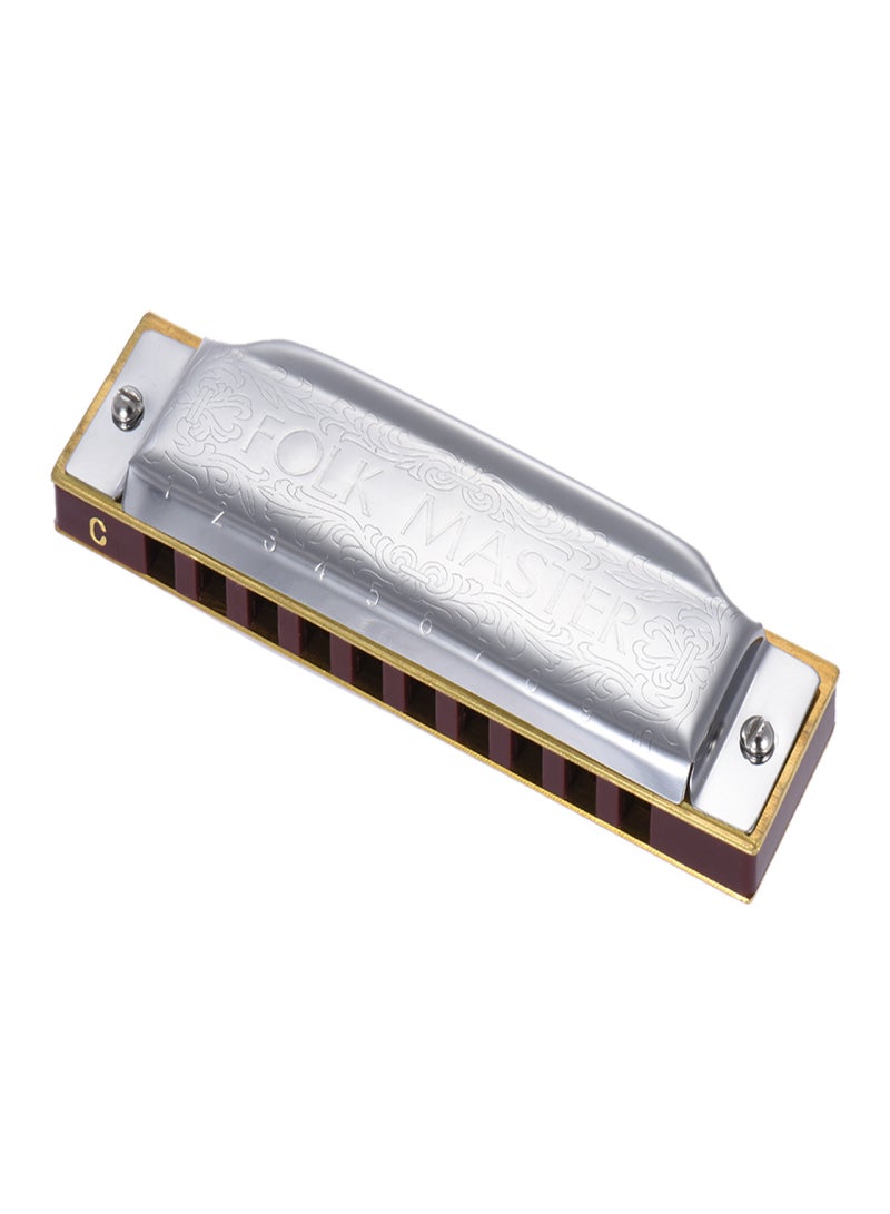 Suzuki 1072-C Folkmaster Standard 10-Hole Diatonic Harmonica Key of C 20 Tone for Beginner Student - Image 1