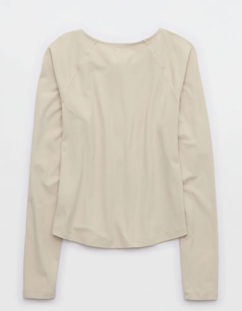 Aerie  OFFLINE By Aerie Real Me Xtra Ribbed Full Zip Jacket for Women | Best Price UAE
