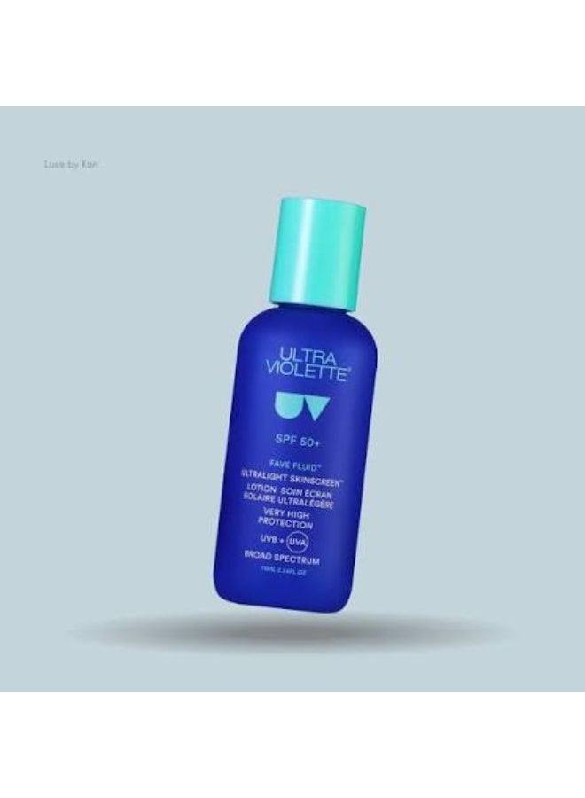 ULTRA VIOLETTE Fave Fluid SPF50+ Lightweight Fragrance-Free Skinscreen 75ml - Image 1