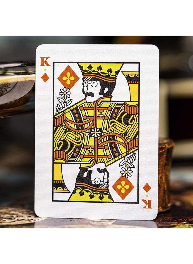 Theory11 theory11 The Beatles Premium Playing Cards - Orange Deck Officially Licensed Collector's Cards  - Image 3