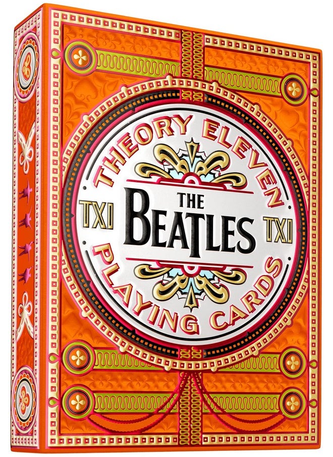 Theory11 theory11 The Beatles Premium Playing Cards - Orange Deck Officially Licensed Collector's Cards  - Image 1