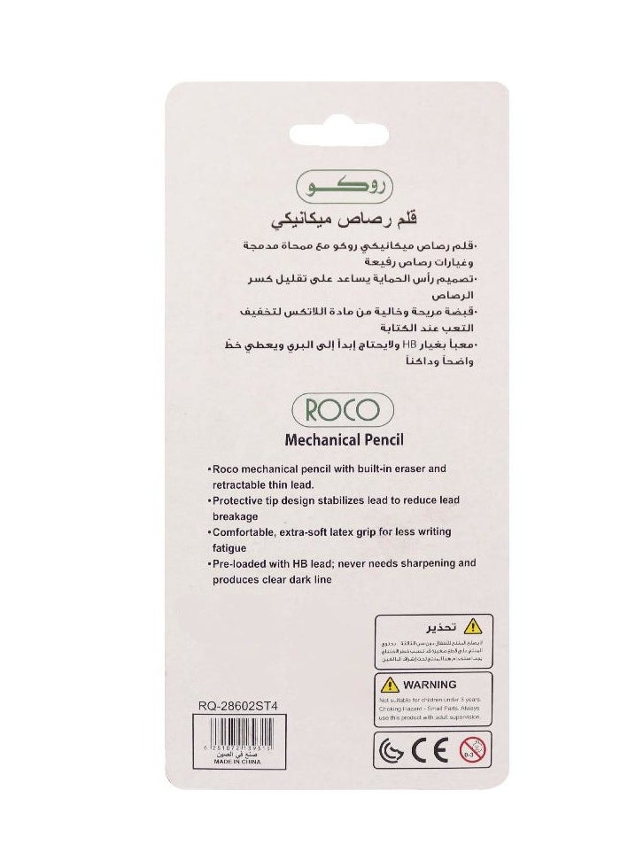 ROCO 4 Piece Dot Mechanical Pencil Set Multicolour  - Image 2
