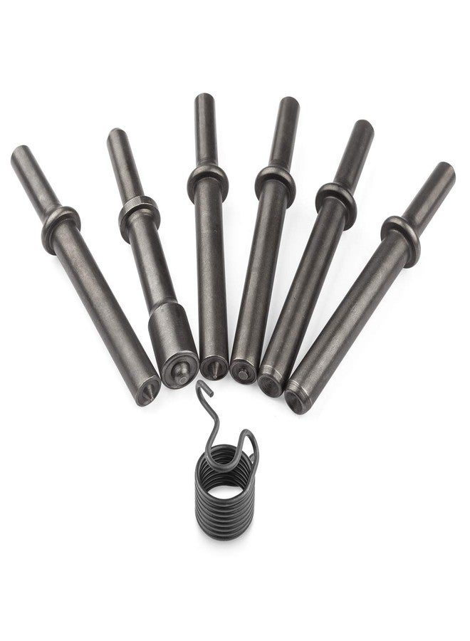 DELE 7 Pcs Air Hammer Rivet Bit Set, Dele 0.401 Shank Smoothing Pneumatic Air Rivet Hammer Tools Kit with Spring - Image 1