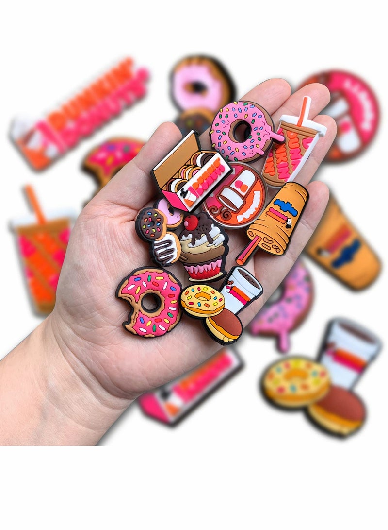 SYOSI Croc Charms Jibbitz Shoe Charms for Clog Sandal Bracelet Wristband Decoration PVC Trendy Food Charms Croc Accessories for Kids Boy Girl Adult Men Women Party Favor Gifts 12 Pcs  - Image 2