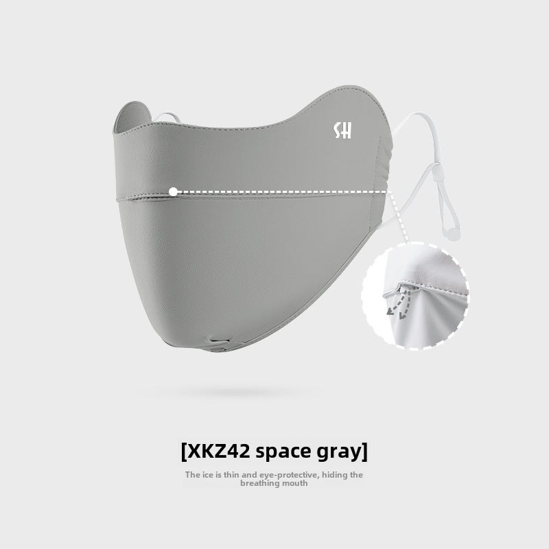 Summer Ice Silk UV Protection Breathable Face Mask XKZ42 "Classic" space gray