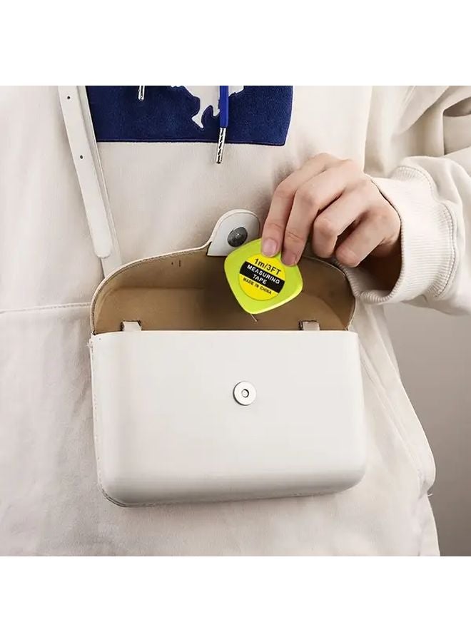 Mini Automatic Retractable Square Tape Measure Keychain Random Color Portable Measuring Tool - Image 5