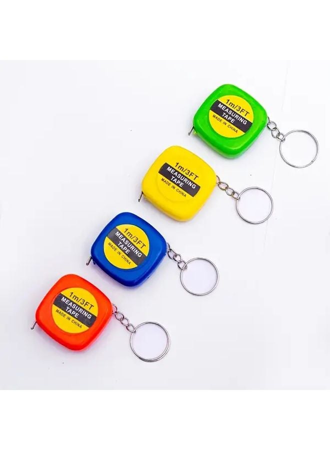 Mini Automatic Retractable Square Tape Measure Keychain Random Color Portable Measuring Tool - Image 1