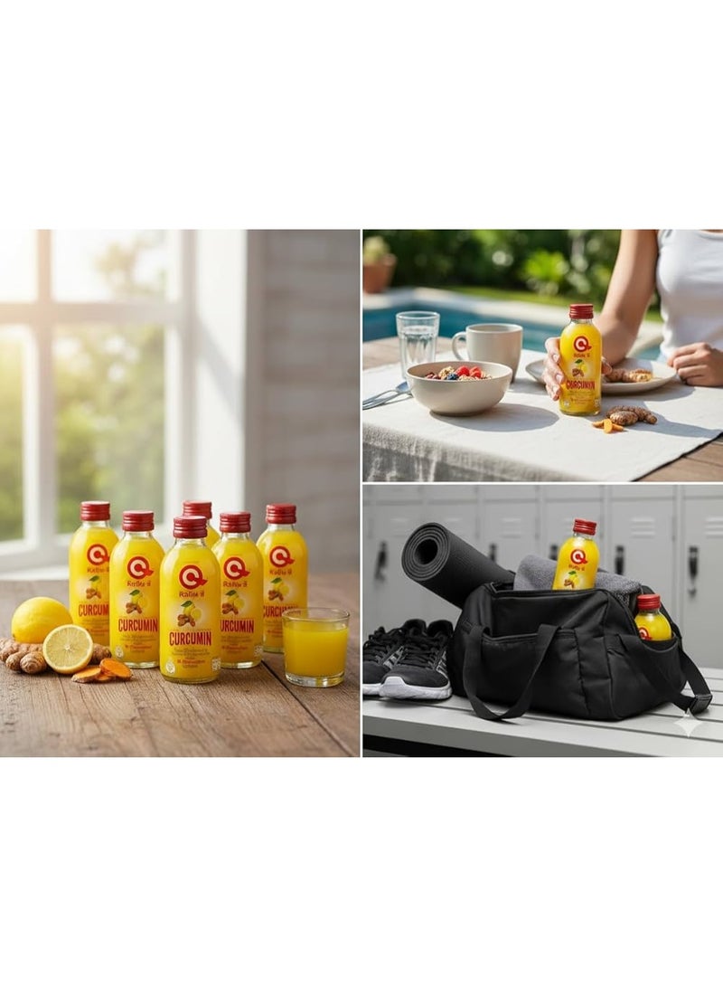 كمينC مشروب كيومين سي العشبي بالكركمين مع الكركم والزنجبيل والليمون - مشروب مضاد للأكسدة ومنقٍّ للمناعة والهضم - خالٍ من السكر والمواد الحافظة - عبوات سعة 150 مل، عبوة من 24 زجاجة - Image 4