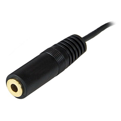 StarTech.com 12 ft. (3.7 m) 3.5mm Audio Extension Cable - PC Speaker Extension Audio Cable - Strain Relief - Black - Aux Cable (MU12MF) - Image 3