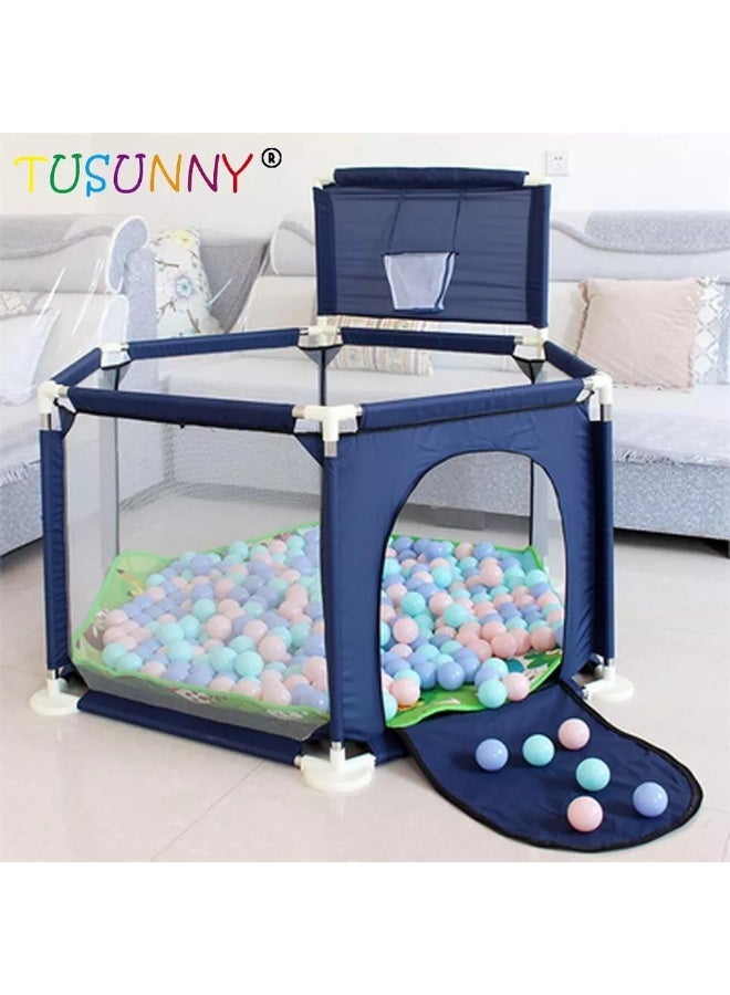 Baby Playpen with basket for Babies and Toddlers Baby Fence Baby Play Yards for Indoor and outdoor - Image 1