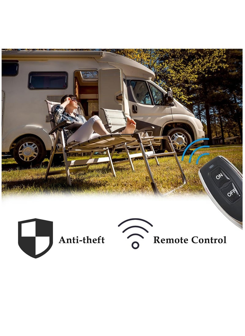 KASTWAVE - DC12V 200A Remote Battery Disconnect Kill Switch for Camper, Marine, Truck, Trailer, RV: Upgraded Anti-Theft, Prevent Battery Drain, with 2 Wireless Keys, (Black Negative Wire at Bottom) - Image 1