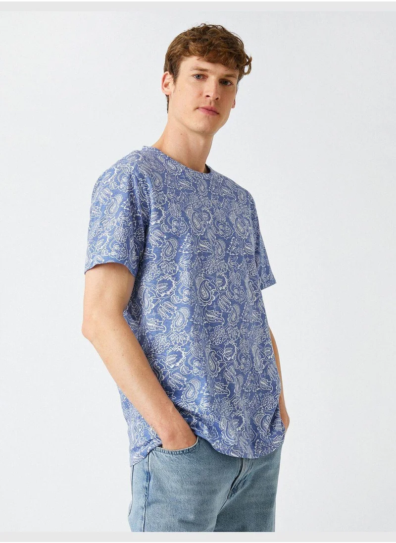 KOTON Floral Patterned T-Shirt