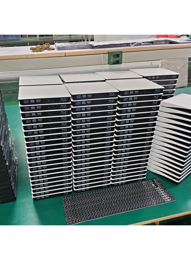 Spot Usb محرك أقراص DVD خارجي، ناسخ أقراص كمبيوتر خارجي، مشغل محرك الأقراص الضوئية المحمول Blu-ray - اللون: واجهة مزدوجة Blu-ray Burn-White - Image 4