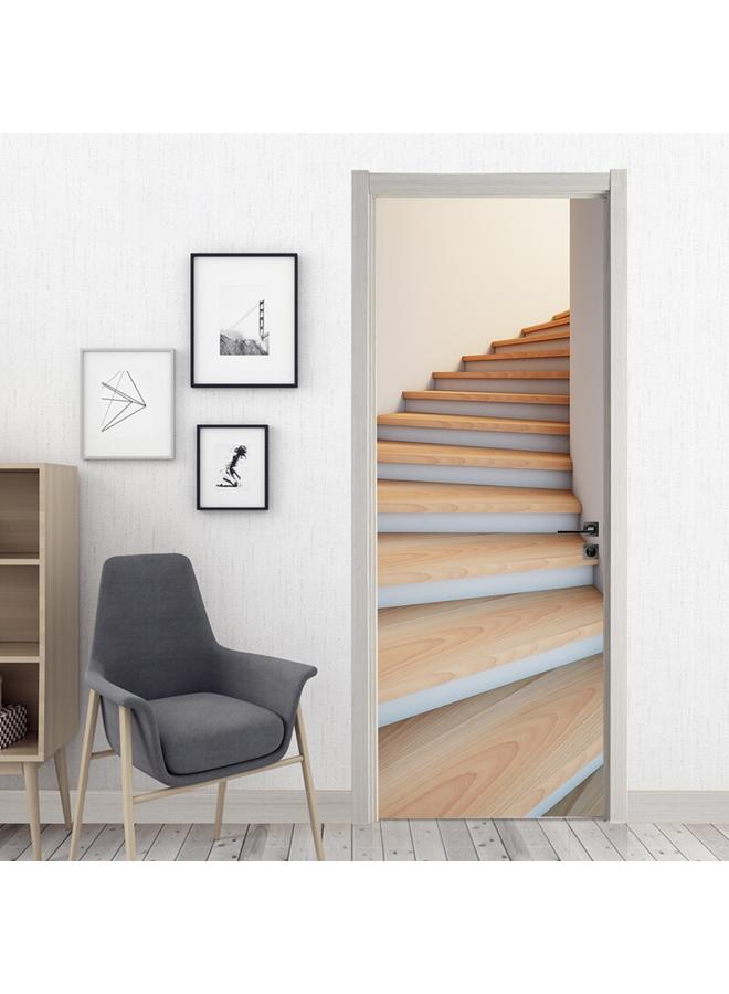 Bluejw Foreign Trade Goods 77/90cm Landscape Decoration Simulation Door Stickers Bedroom Living Room Door Renovation Pvc Wall Stickers A Generation Of Hair - Image 2