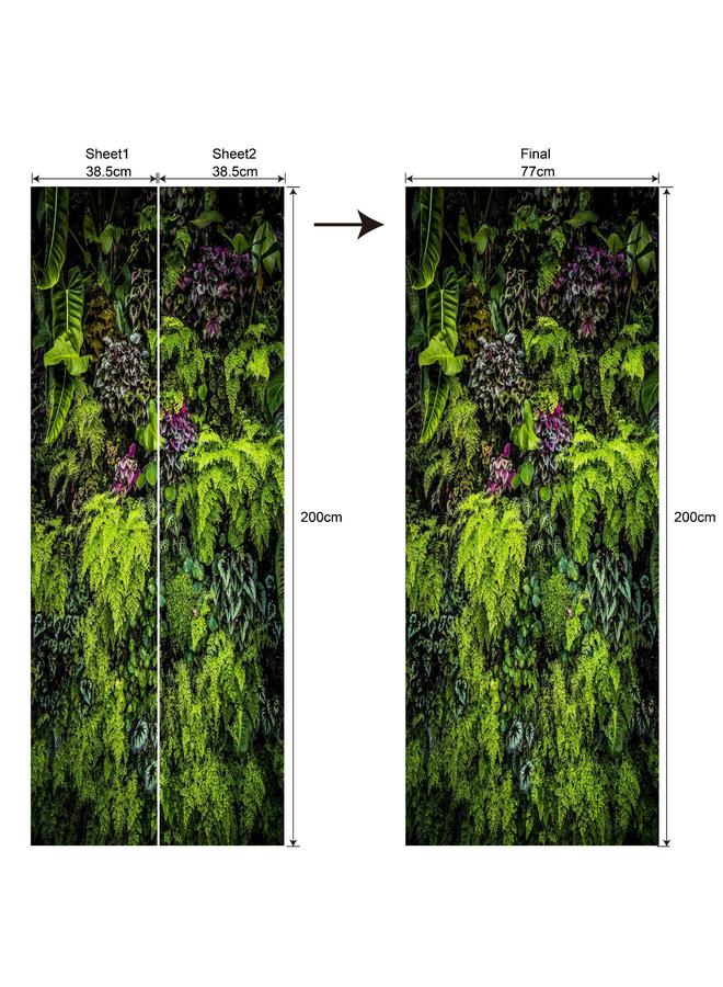 Bluejw Foreign Trade Goods 77/90cm Landscape Decoration Simulation Door Stickers Bedroom Living Room Door Renovation Pvc Wall Stickers A Generation Of Hair - Image 1