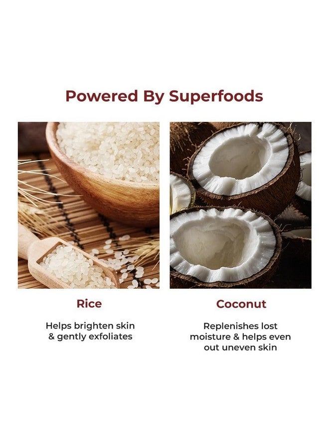 Naturali Radiant Glow Face Scrub With Rice & Coconut | Improves Skin Texture | Smoothens & Softens Skin | Paraben & Mineral Oil Free | 100g - Image 3