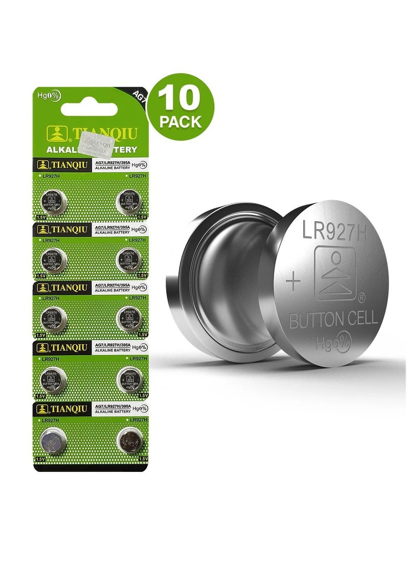 TIANQIU 10-Pieces Tianqiu AG7/ LR927H/ 395A 1.5V Alkaline Batteries  - Image 1