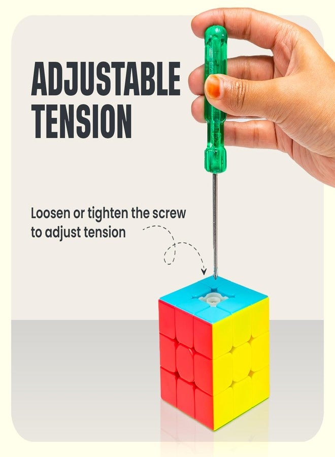 Cubelelo Drift Warrior 3x3 Stickerless Cube | Beginner Speedcube for Kids Boys Girls Above 3 4 5 6 Years Old & Above | Magic Puzzle Toy | Durable & Smooth Cube with Anti-Pop Design 3 3 - Image 5